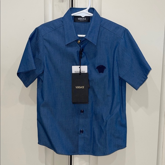 Versace Other - Versace Boys  Blue Button Down Shirt